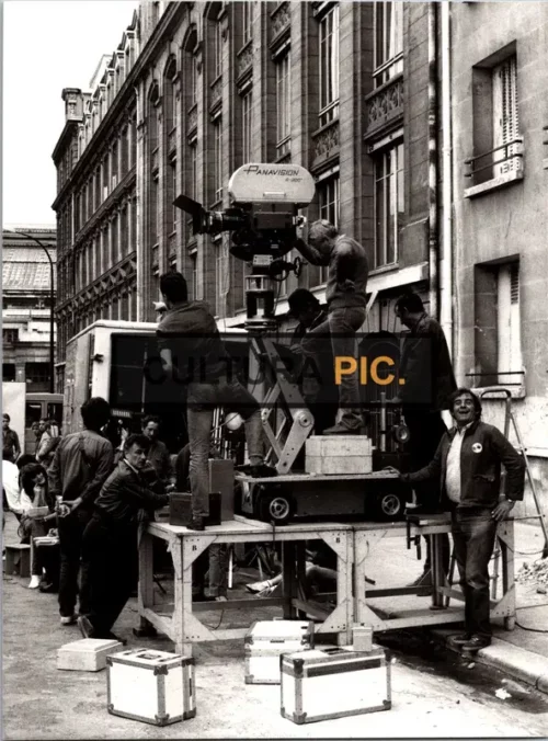 Vintage Original B&W Photo, Director Claude Pinoteau on Set in "La Boum 2" - 1982