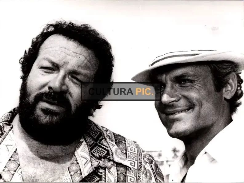 Vintage Original B&W Photo, Terence Hill and Bud Spencer in "Odds and Evens" by Sergio Corbucci - 1978