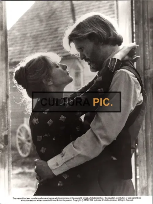 Vintage Original B&W Photo, Isabelle Huppert and Kris Kristofferson in "Heaven's Gate" Directed and Written by Michael Cimino - 1980