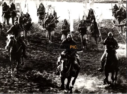 Vintage Original B&W Photo, Soldiers Attacking in "Genghis Khan" by Henry Levin - 1965