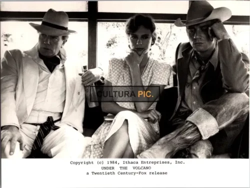 Vintage Original B&W Photo, Jacqueline Bisset, Anthony Andrews, and Albert Finney in "Under the Volcano" by John Huston - 1984