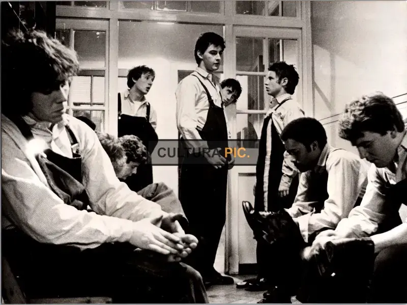 Vintage Original B&W Photo, Julian Firth, Mick Ford, Alan Igbon, and Ray Winstone in "Scum" by Alan Clarke - 1979