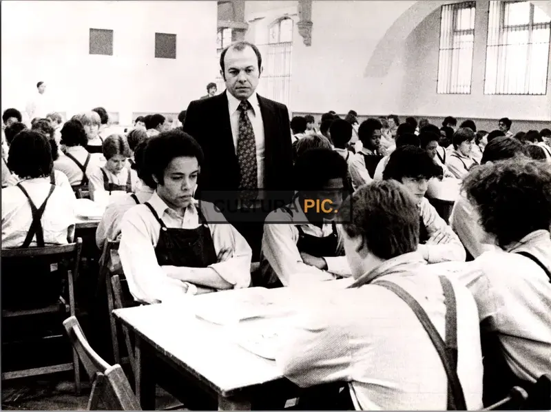 Vintage Original B&W Photo, Mick Ford, Alan Igbon, John Judd, and Ray Winstone in "Scum" by Alan Clarke - 1979