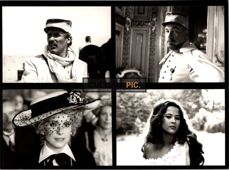 Vintage Original B&W Photo, Gérard Depardieu and Catherine Deneuve in "Fort Saganne" by Alain Corneau - 1984
