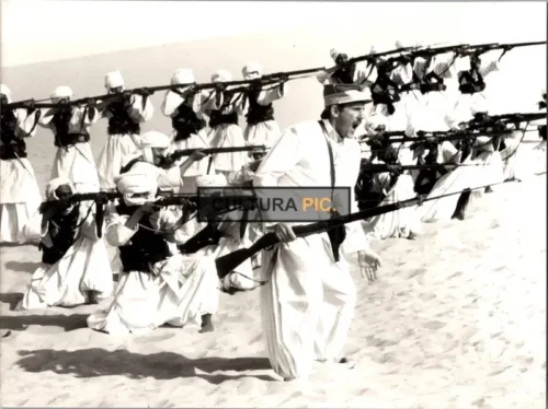 Vintage Original B&W Photo, Gérard Depardieu in "Fort Saganne" by Alain Corneau - 1984