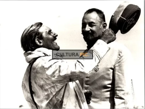 Vintage Original B&W Photo, Philippe Noiret and Gérard Depardieu in "Fort Saganne" by Alain Corneau - 1984