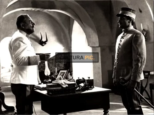 Vintage Original B&W Photo, Philippe Noiret and Gérard Depardieu in "Fort Saganne" by Alain Corneau - 1984