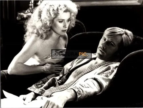 Vintage Original B&W Photo, Gérard Depardieu and Catherine Deneuve in "Fort Saganne" by Alain Corneau - 1984