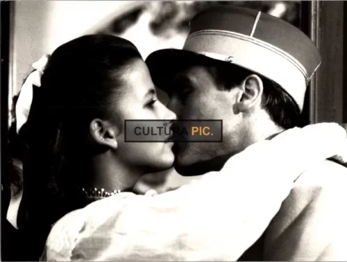 Vintage Original B&W Photo, Gérard Depardieu and Sophie Marceau in "Fort Saganne" by Alain Corneau - 1984