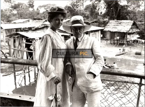 Vintage Original B&W Photo, Claudia Cardinale and Klaus Kinski in "Fitzcarraldo" Directed and Written by Werner Herzog - 1982