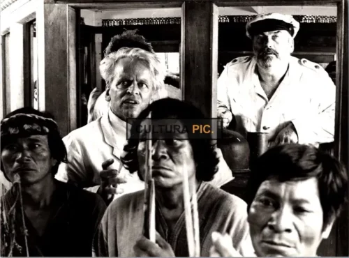 Vintage Original B&W Photo, a Scene in "Fitzcarraldo" Directed and Written by Werner Herzog - 1982