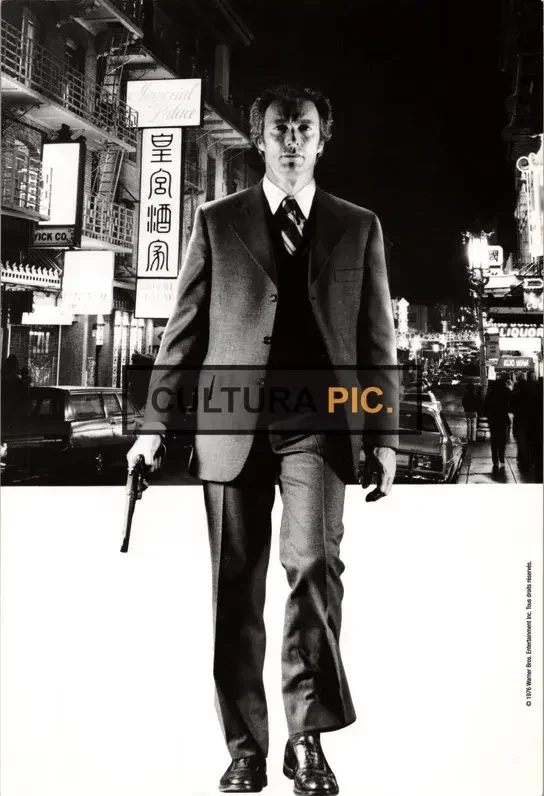 Vintage Original B&W Photo, Clint Eastwood in "Dirty Harry" by Don Siegel and Clint Eastwood - 1971
