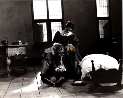 Vintage Original B&W Photo, Odile Cointepas and Frédéric Ladonne in "Molière" Directed and Written by Ariane Mnouchkine - 1978