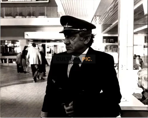 Vintage Original B&W Photo, Lino Ventura in " The Medusa Touch" by Jack Gold - 1978