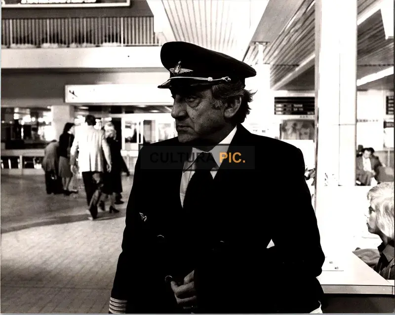 Vintage Original B&W Photo, Lino Ventura in " The Medusa Touch" by Jack Gold - 1978