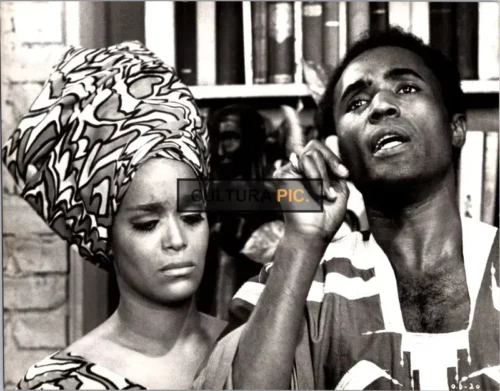 Vintage Original B&W Photo, Calvin Lockhart and Emily Yancy in "Cotton Comes to Harlem" by Ossie Davis - 1970