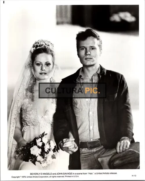 Vintage Original B&W Photo, Beverly D'Angelo and John Savage in "Hair" by Milos Forman - 1979