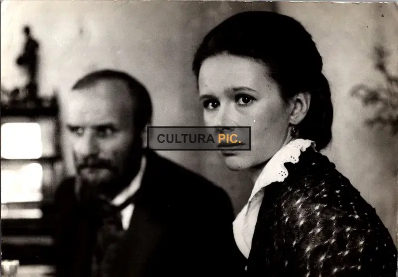 Vintage Original B&W Photo, Anatoliy Solonitsyn and Evgeniya Simonova in "Twenty Six Days from the Life of Dostoyevsky" by Aleksandr Zarkhi - 1981