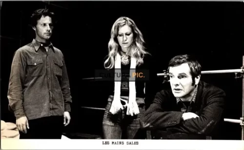 Vintage Original B&W Photo, Romy Schneider and Paolo Giusti in "Dirty Hands" by Claude Chabrol - 1975