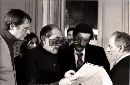 Vintage Original B&W Photo, Adriana Asti, Julien Bertheau, Jean-Claude Brialy and Adolfo Celi in "The Phantom of Liberty" by Luis Buñuel - 1974