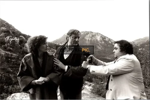 Vintage Original B&W Photo, Marlene Jobert, Bruno Cremer, and Jacques Villeret in "Effraction" by Daniel Duval - 1983