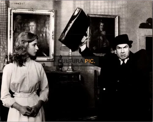 Vintage Original B&W Photo, Michel Galabru and Luisa Maneri in "La Cage aux Folles" by Édouard Molinaro - 1978