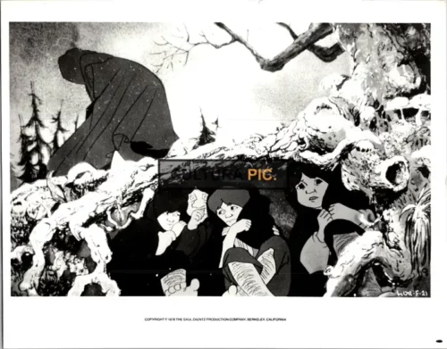 Vintage Original B&W Photo, an Animated "The Lord of the Rings" by Ralph Bakshi Featuring of Michael Scholes, Christopher Guard, Dominic Guard and Simon Chandler- 1978