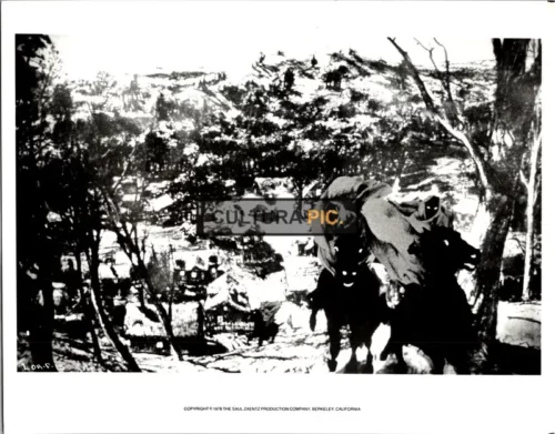 Vintage Original B&W Photo, an Animated Feature from "The Lord of the Rings" by Ralph Bakshi - 1978