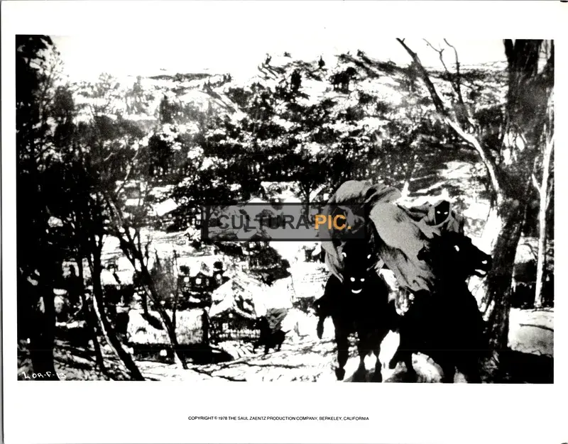 Vintage Original B&W Photo, an Animated Feature from "The Lord of the Rings" by Ralph Bakshi - 1978