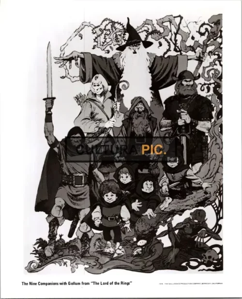 Vintage Original B&W Photo, an Animated "The Lord of the Rings" by Ralph Bakshi - 1978