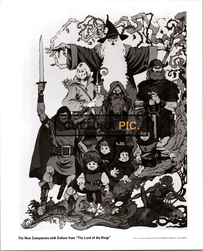 Vintage Original B&W Photo, an Animated "The Lord of the Rings" by Ralph Bakshi - 1978