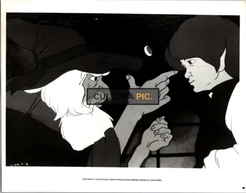 Vintage Original B&W Photo, an Animated Feature of Christopher Guard and William Squire in "The Lord of the Rings" by Ralph Bakshi - 1978