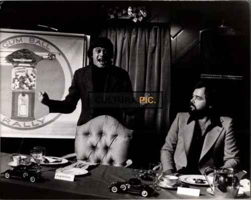 Vintage Original B&W Photo, Michael Sarrazin in The Comedy Film "The Gumball Rally" - 1976