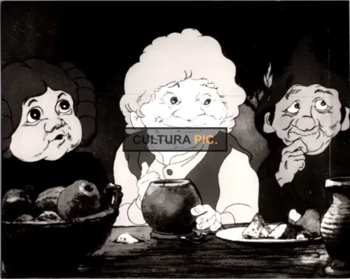 Vintage Original B&W Photo, an Animated Feature from "The Lord of the Rings" by Ralph Bakshi - 1978