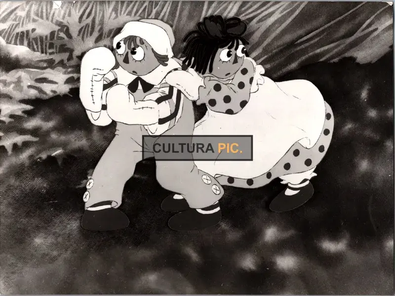 Vintage Original B&W Photo, an Animated Feature in "Raggedy Ann & Andy: A Musical Adventure" by Richard Williams and Abe Levitow - 1976