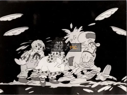 Vintage Original B&W Photo, an Animated Feature in "Raggedy Ann & Andy: A Musical Adventure" by Richard Williams and Abe Levitow - 1976