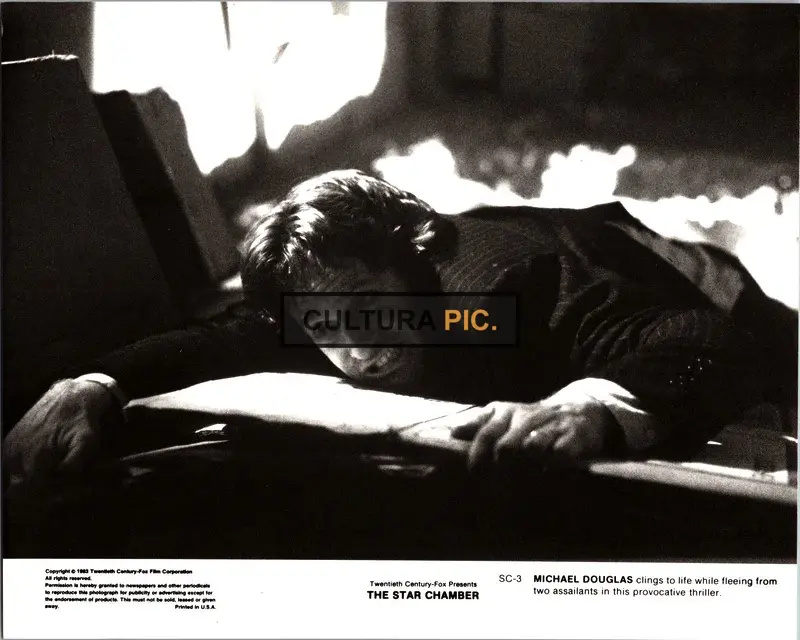 Vintage Original B&W Photo, Michael Douglas in "The Star Chamber" Directed by Peter Hyams - 1983