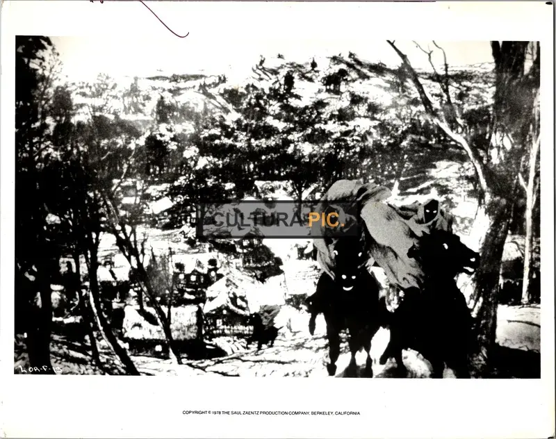 Vintage Original B&W Photo, a Scene in "The Lord of the Rings" by Ralph Bakshi - 1978