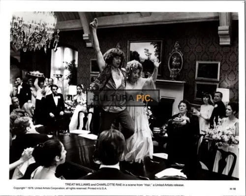 Vintage Original B&W Photo, Treat Williams and Charlotte Rae in "Hair" by Milos Forman - 1979