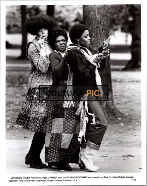 Vintage Original B&W Photo, Trudy Perkins, Nell Carter and Charlaine Woodard in "Hair" by Milos Forman - 1979