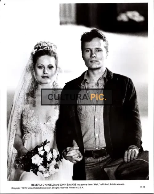 Vintage Original B&W Photo, Beverly D'Angelo, and John Savage in "Hair" by Milos Forman - 1979