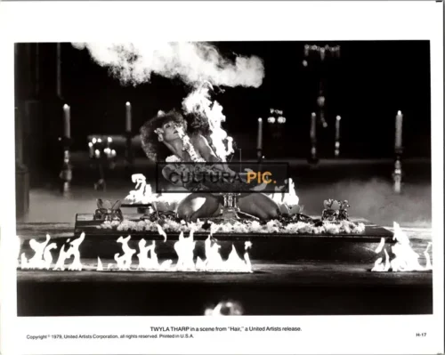 Vintage Original B&W Photo, Twyla Tharp in "Hair" by Milos Forman - 1979