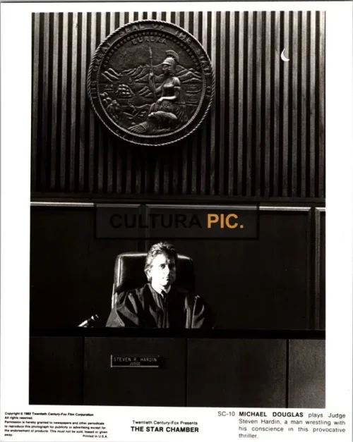 Vintage Original B&W Photo, Michael Douglas in "The Star Chamber" by Peter Hyams - 1983