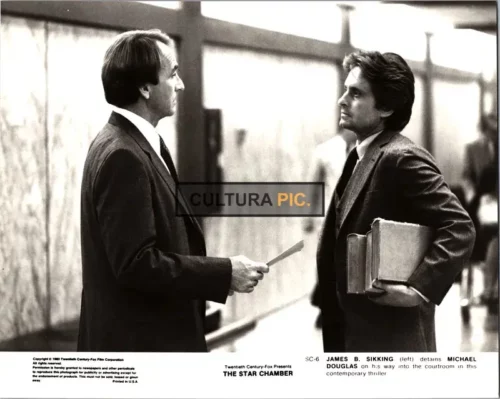 Vintage Original B&W Photo, James Sikking as "Dr. Harold Lewin" and Michael Douglas as "Steven Hardin" in the Mystery Film "The Star Chamber" - 1983