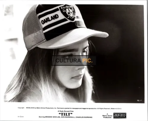 Vintage Original B&W Photo, a Young Girl in The Drama Film "Tilt" Named Brooke Shields - 1979