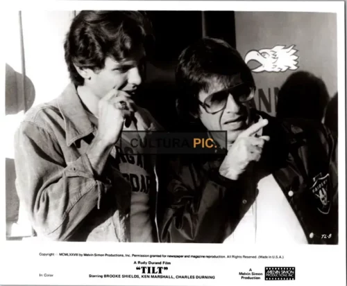 Vintage Original B&W Photo, Ken Marshall and Rudy Durand in The Movie "Tilt" - 1979