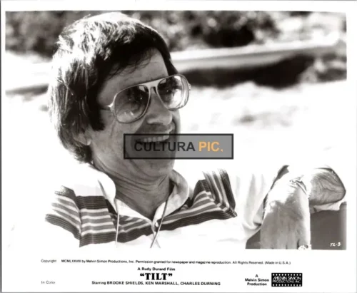 Vintage Original B&W Photo, A Director Named Rudy Durand in His Film "Tilt" - 1979