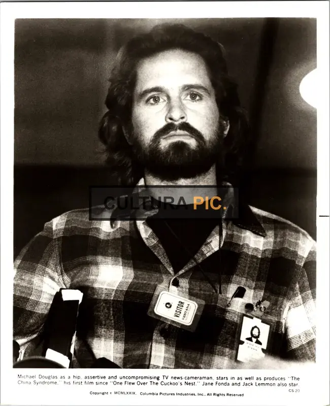 Vintage Original B&W Photo, Michael Douglas in "The China Syndrome" by James Bridges - 1979