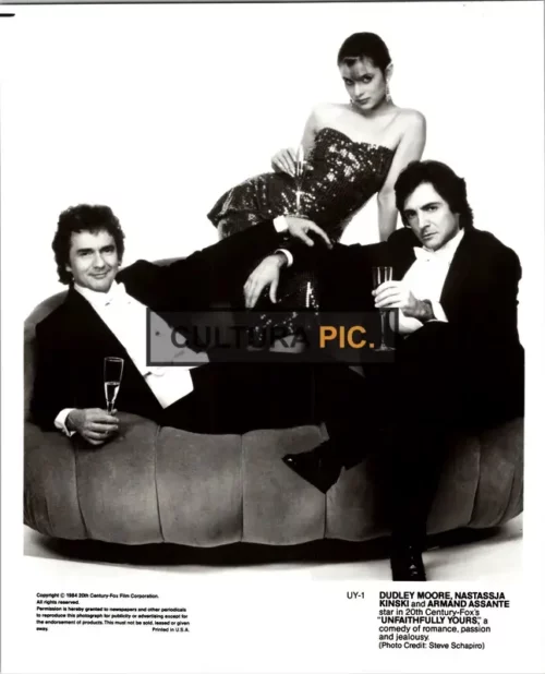 Vintage Original B&W Photo, Nastassja Kinski, Armand Assante, and Dudley Moore in "Unfaithfully Yours" by Howard Zieff - 1984