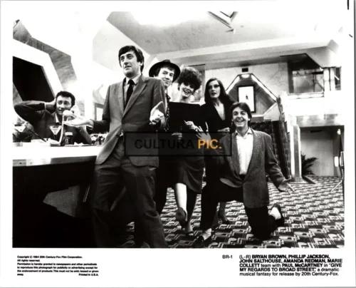 Vintage Original B&W Photo, Bryan Brown and Paul McCartney in "Give My Regards to Broad Street" by Peter Webb - 1984
